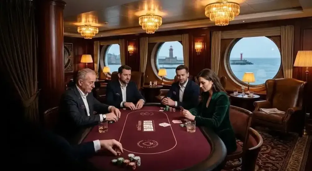 Rejs pokerowy po Bałtyku — stół pokerowy