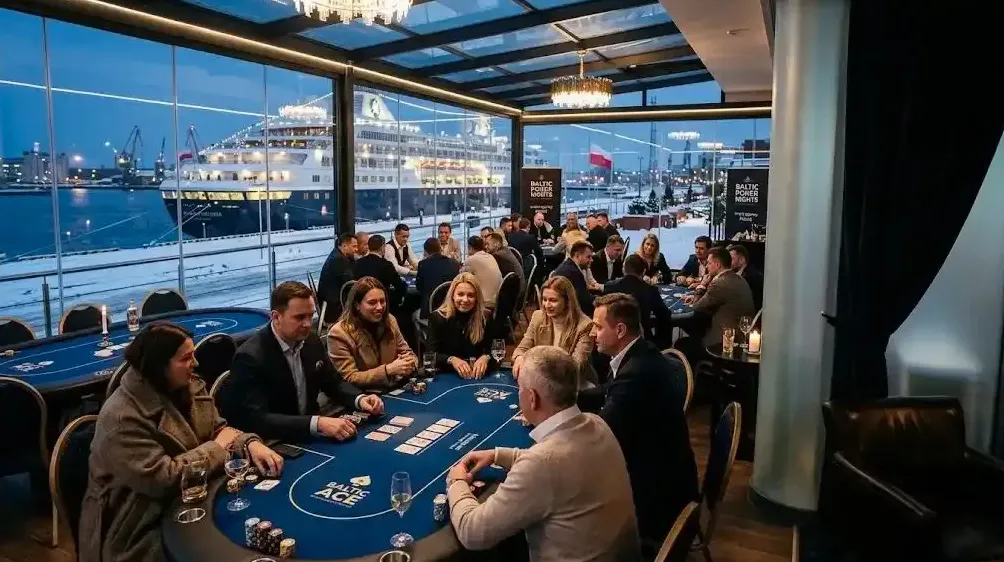 Kolacja degustacyjna z pokerem — stół pokerowy